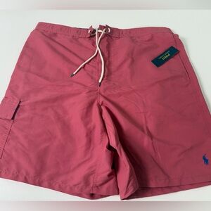 Kailua Mesh Brief Swim Trunks Cargo Shorts Polo Ralph Lauren NWT Drawstring New